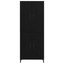 vidaXL Magasfiú Fekete tölgy 69,5 x 34 x 180 cm Faanyag