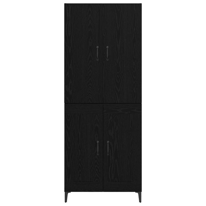 vidaXL Magasfiú Fekete tölgy 69,5 x 34 x 180 cm Faanyag