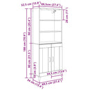 vidaXL Magasfiú 2 pcs Régi fa Faanyag