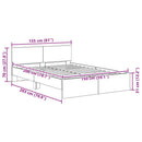 vidaXL Ágykeret LED -es lámpákkal Öreg fa 150 x 200 cm Faanyag