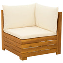 vidaXL Kültéri kanapé szett párnával 6 Darab Barna Tömör Akácfa