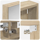 vidaXL Fürdőszobai Szekrény Szett 3 pcs 80 x 10,5 x 50 cm Faanyag