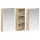 vidaXL Fürdőszobai Szekrény Szett 3 pcs 80 x 10,5 x 50 cm Faanyag