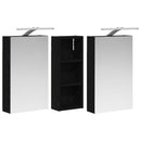 vidaXL Fürdőszobai Szekrény Szett 3 pcs 80 x 10,5 x 50 cm Faanyag