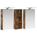 vidaXL Fürdőszobai Szekrény Szett 3 pcs 80 x 10,5 x 50 cm Faanyag