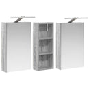 vidaXL Fürdőszobai Szekrény Szett 3 pcs 80 x 10,5 x 50 cm Faanyag