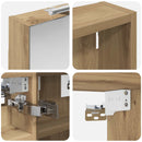 vidaXL Fürdőszobai Szekrény Szett 3 pcs 80 x 10,5 x 50 cm Faanyag