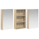 vidaXL Fürdőszobai Szekrény Szett 3 pcs 90 x 10,5 x 50 cm Faanyag