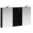 vidaXL Fürdőszobai Szekrény Szett 3 pcs 90 x 10,5 x 50 cm Faanyag