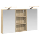vidaXL Fürdőszobai Szekrény Szett 3 pcs 90 x 10,5 x 50 cm Faanyag