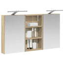 vidaXL Fürdőszobai Szekrény Szett 3 pcs 90 x 10,5 x 50 cm Faanyag