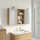 vidaXL Fürdőszobai Szekrény Szett 3 pcs 90 x 10,5 x 50 cm Faanyag