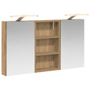 vidaXL Fürdőszobai Szekrény Szett 3 pcs 90 x 10,5 x 50 cm Faanyag