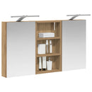 vidaXL Fürdőszobai Szekrény Szett 3 pcs 90 x 10,5 x 50 cm Faanyag