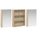 vidaXL Fürdőszobai Szekrény Szett 3 pcs 100 x 10,5 x 50 cm Faanyag