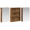 vidaXL Fürdőszobai Szekrény Szett 3 pcs 100 x 10,5 x 50 cm Faanyag