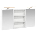 vidaXL Fürdőszobai Szekrény Szett 3 pcs 100 x 10,5 x 50 cm Faanyag