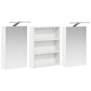 vidaXL Fürdőszobai Szekrény Szett 3 pcs 100 x 10,5 x 50 cm Faanyag