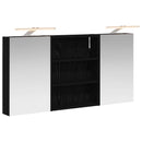 vidaXL Fürdőszobai Szekrény Szett 3 pcs 100 x 10,5 x 50 cm Faanyag