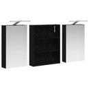 vidaXL Fürdőszobai Szekrény Szett 3 pcs 100 x 10,5 x 50 cm Faanyag