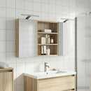 vidaXL Fürdőszobai Szekrény Szett 3 pcs 100 x 10,5 x 50 cm Faanyag