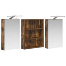 vidaXL Fürdőszobai Szekrény Szett 3 pcs 100 x 10,5 x 50 cm Faanyag