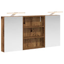 vidaXL Fürdőszobai Szekrény Szett 3 pcs 100 x 10,5 x 50 cm Faanyag