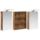vidaXL Fürdőszobai Szekrény Szett 3 pcs 100 x 10,5 x 50 cm Faanyag