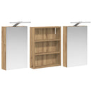 vidaXL Fürdőszobai Szekrény Szett 3 pcs 100 x 10,5 x 50 cm Faanyag