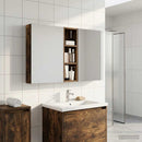 vidaXL Fürdőszobai Szekrény Szett 3 pcs 100 x 10,5 x 60,5 cm Faanyag
