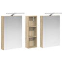 vidaXL Fürdőszobai Szekrény Szett 3 pcs 100 x 10,5 x 60,5 cm Faanyag