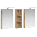 vidaXL Fürdőszobai Szekrény Szett 3 pcs 100 x 10,5 x 60,5 cm Faanyag