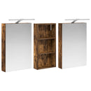 vidaXL Fürdőszobai Szekrény Szett 3 pcs 110 x 10,5 x 60,5 cm Faanyag