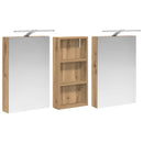 vidaXL Fürdőszobai Szekrény Szett 3 pcs 110 x 10,5 x 60,5 cm Faanyag