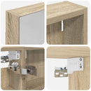 vidaXL Fürdőszobai Szekrény Szett 3 pcs 120 x 10,5 x 60,5 cm Faanyag