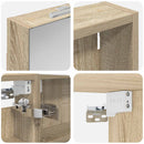 vidaXL Fürdőszobai Szekrény Szett 3 pcs 120 x 10,5 x 60,5 cm Faanyag