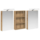 vidaXL Fürdőszobai Szekrény Szett 3 pcs 120 x 10,5 x 60,5 cm Faanyag