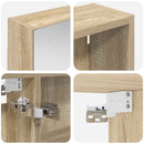 vidaXL Fürdőszobai Szekrény Szett 3 pcs 120 x 14,5 x 70 cm Faanyag