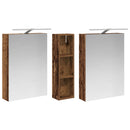 vidaXL Fürdőszobai Szekrény Szett 3 pcs 120 x 14,5 x 70 cm Faanyag