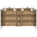 vidaXL Fürdőszobai Szekrény Szett 3 pcs 120 x 14,5 x 70 cm Faanyag
