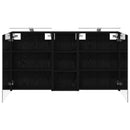 vidaXL Fürdőszobai Szekrény Szett 3 pcs 130 x 14,5 x 70 cm Faanyag