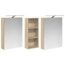 vidaXL Fürdőszobai Szekrény Szett 3 pcs 130 x 14,5 x 70 cm Faanyag