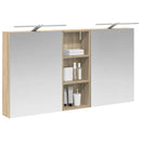 vidaXL Fürdőszobai Szekrény Szett 3 pcs 130 x 14,5 x 70 cm Faanyag