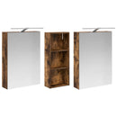 vidaXL Fürdőszobai Szekrény Szett 3 pcs 130 x 14,5 x 70 cm Faanyag