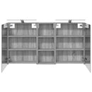 vidaXL Fürdőszobai Szekrény Szett 3 pcs 130 x 14,5 x 70 cm Faanyag