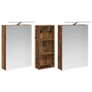 vidaXL Fürdőszobai Szekrény Szett 3 pcs 130 x 14,5 x 70 cm Faanyag