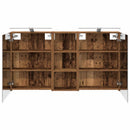 vidaXL Fürdőszobai Szekrény Szett 3 pcs 130 x 14,5 x 70 cm Faanyag