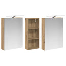 vidaXL Fürdőszobai Szekrény Szett 3 pcs 130 x 14,5 x 70 cm Faanyag