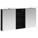 vidaXL Fürdőszobai Szekrény Szett 3 pcs 140 x 14,5 x 70 cm Faanyag