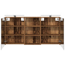 vidaXL Fürdőszobai Szekrény Szett 3 pcs 140 x 14,5 x 70 cm Faanyag